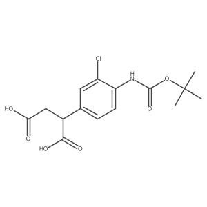 2-(4-{[(Tert-butoxy)carbonyl]amino}-3-chlorophenyl)butanedioic acid结构式