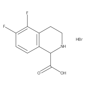 5,6-Difluoro-1,2,3,4-tetrahydroisoquinoline-1-carboxylic acid;hydrobromide结构式