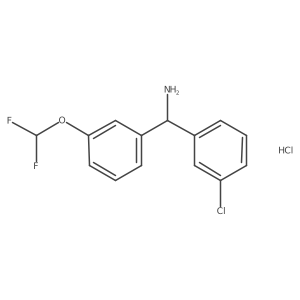 (3-Chlorophenyl)[3-(difluoromethoxy)phenyl]methanamine hydrochloride结构式