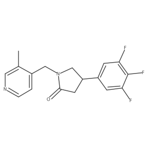 1-[(3-Methylpyridin-4-yl)methyl]-4-(3,4,5-trifluorophenyl)pyrrolidin-2-one Structure