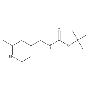 Tert-butyl N-[[(2R,4S)-2-methylpiperidin-4-yl]methyl]carbamate结构式