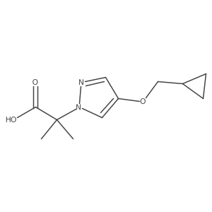 2-(4-Cyclopropylmethoxypyrazol-1-yl)-2-methylpropionic acid Structure