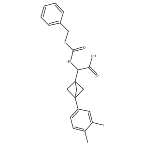 2-[3-(3-Fluoro-4-methylphenyl)-1-bicyclo[1.1.1]pentanyl]-2-(phenylmethoxycarbonylamino)acetic acid Structure