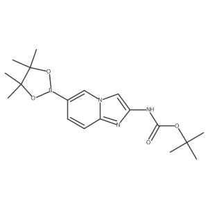 Tert-butyl (6-(4,4,5,5-tetramethyl-1,3,2-dioxaborolan-2-YL)imidazo[1,2-A]pyridin-2-YL)carbamate Structure