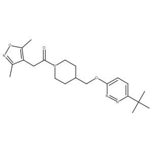 1-(4-{[(6-Tert-butylpyridazin-3-yl)oxy]methyl}piperidin-1-yl)-2-(3,5-dimethyl-1,2-oxazol-4-yl)ethan-1-one结构式