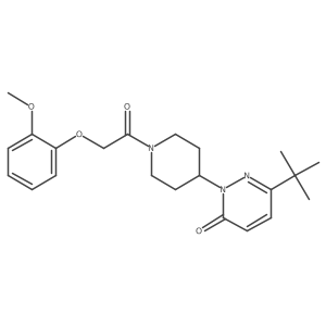 6-Tert-butyl-2-{1-[2-(2-methoxyphenoxy)acetyl]piperidin-4-yl}-2,3-dihydropyridazin-3-one结构式
