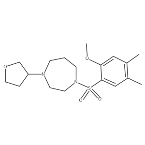 1-((2-Methoxy-4,5-dimethylphenyl)sulfonyl)-4-(tetrahydrofuran-3-yl)-1,4-diazepane结构式