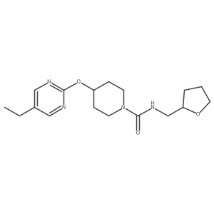 4-(5-Ethylpyrimidin-2-yl)oxy-N-(oxolan-2-ylmethyl)piperidine-1-carboxamide结构式