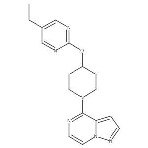 5-Ethyl-2-[(1-{pyrazolo[1,5-a]pyrazin-4-yl}piperidin-4-yl)oxy]pyrimidine Structure