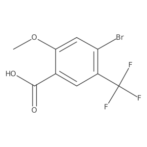 4-Bromo-2-methoxy-5-(trifluoromethyl)benzoic acid结构式
