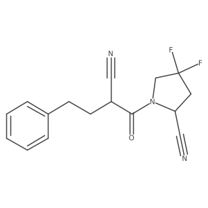 1-(2-Cyano-4-phenylbutanoyl)-4,4-difluoropyrrolidine-2-carbonitrile结构式