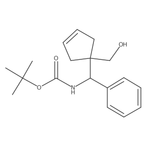 tert-butyl N-{[1-(hydroxymethyl)cyclopent-3-en-1-yl](phenyl)methyl}carbamate结构式