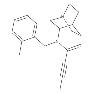 N-{1-azabicyclo[2.2.2]octan-3-yl}-N-[(2-methylphenyl)methyl]but-2-ynamide Structure