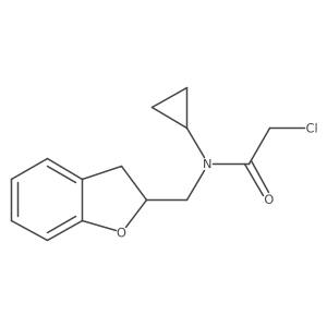2-Chloro-N-cyclopropyl-N-(2,3-dihydro-1-benzofuran-2-ylmethyl)acetamide Structure