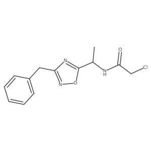 N-[1-(3-Benzyl-1,2,4-oxadiazol-5-yl)ethyl]-2-chloroacetamide结构式