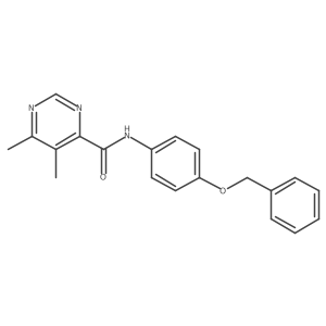 5,6-Dimethyl-N-(4-phenylmethoxyphenyl)pyrimidine-4-carboxamide Structure