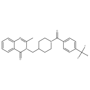 2-Methyl-3-({1-[6-(trifluoromethyl)pyridine-3-carbonyl]piperidin-4-yl}methyl)-3,4-dihydroquinazolin-4-one Structure
