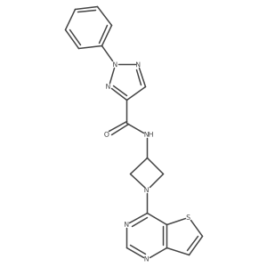 2-Phenyl-N-(1-thieno[3,2-d]pyrimidin-4-ylazetidin-3-yl)triazole-4-carboxamide Structure