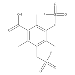 3-[(Fluorosulfonyl)methyl]-5-[(fluorosulfonyl)oxy]-2,4,6-trimethylbenzoic acid结构式