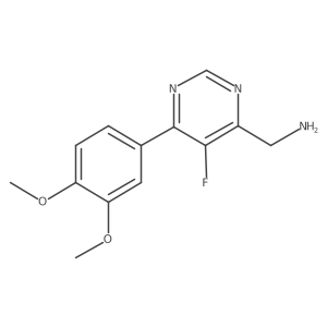 1-[6-(3,4-Dimethoxyphenyl)-5-fluoropyrimidin-4-yl]methanamine Structure