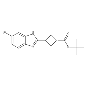 tert-butyl 3-(6-amino-1H-1,3-benzodiazol-2-yl)azetidine-1-carboxylate结构式