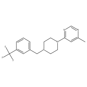4-Methyl-6-(4-{[3-(trifluoromethyl)phenyl]methyl}piperazin-1-yl)pyrimidine Structure