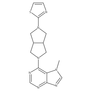 7-methyl-6-[5-(1,3-thiazol-2-yl)-octahydropyrrolo[3,4-c]pyrrol-2-yl]-7H-purine结构式
