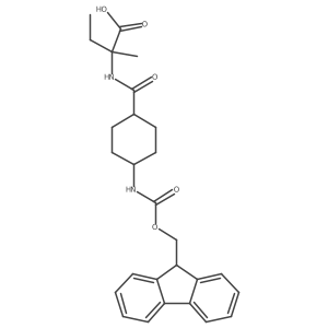 2-{[4-({[(9H-fluoren-9-yl)methoxy]carbonyl}amino)cyclohexyl]formamido}-2-methylbutanoic acid结构式