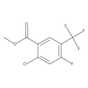 Methyl 2-chloro-4-fluoro-5-(trifluoromethyl)benzoate结构式