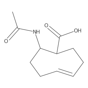 rac-(1R,8S)-8-acetamidocyclooct-4-ene-1-carboxylic acid结构式