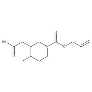 2-{4-Methyl-1-[(prop-2-en-1-yloxy)carbonyl]piperidin-3-yl}acetic acid Structure