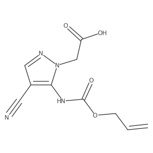 2-[5-(allyloxycarbonylamino)-4-cyano-pyrazol-1-yl]acetic acid Structure