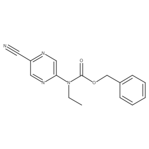 benzyl N-(5-cyanopyrazin-2-yl)-N-ethylcarbamate结构式