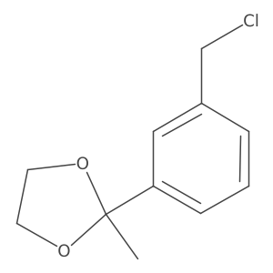 2-[3-(Chloromethyl)phenyl]-2-methyl-1,3-dioxolane结构式