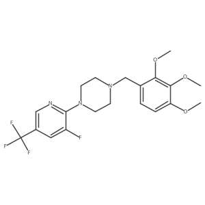 1-[3-Fluoro-5-(trifluoromethyl)pyridin-2-yl]-4-[(2,3,4-trimethoxyphenyl)methyl]piperazine结构式