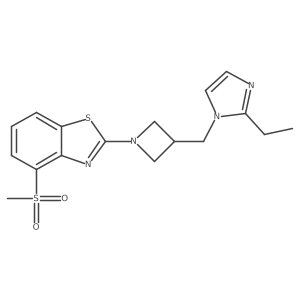 2-{3-[(2-ethyl-1H-imidazol-1-yl)methyl]azetidin-1-yl}-4-methanesulfonyl-1,3-benzothiazole结构式