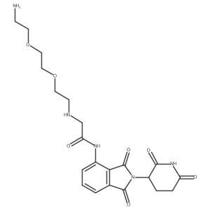 2-[2-[2-(2-aminoethoxy)ethoxy]ethylamino]-N-[2-(2,6-dioxo-3-piperidyl)-1,3-dioxo-isoindolin-4-yl]acetamide Structure