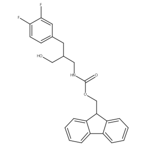 (9H-fluoren-9-yl)methyl N-{2-[(3,4-difluorophenyl)methyl]-3-hydroxypropyl}carbamate Structure