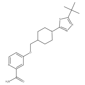 4-{[1-(5-Tert-butyl-1,3,4-thiadiazol-2-yl)piperidin-4-yl]methoxy}pyridine-2-carboxamide Structure