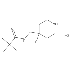 N-[(4-fluoropiperidin-4-yl)methyl]-2,2-dimethylpropanamide hydrochloride结构式