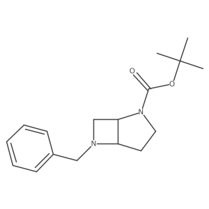 Tert-butyl (1r,5r)-6-benzyl-2,6-diazabicyclo[3.2.0]heptane-2-carboxylate结构式