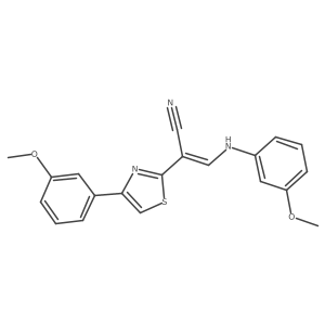 (Z)-3-((3-methoxyphenyl)amino)-2-(4-(3-methoxyphenyl)thiazol-2-yl)acrylonitrile Structure