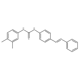 Thiourea, N-(3,4-dimethylphenyl)-N'-[4-(2-phenyldiazenyl)phenyl]- Structure