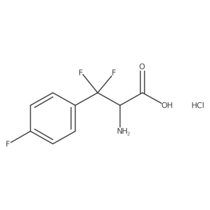 3,3-Difluoro-3-(4-fluorophenyl)-DL-alanine hydrochloride Structure