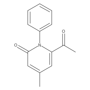 6-acetyl-4-methyl-1-phenylpyridin-2(1H)-one结构式