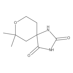 7,7-Dimethyl-8-oxa-1,3-diazaspiro[4.5]decane-2,4-dione Structure