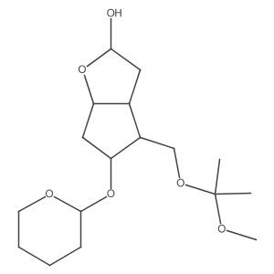 Hexahydro-4-[(1-methoxy-1-methylethoxy)methyl]-5-[(tetrahydro-2H-pyran-2-yl)oxy]-2H-cyclopenta[b]furan-2-ol Structure
