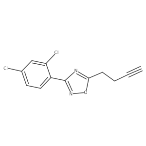 5-But-3-ynyl-3-(2,4-dichlorophenyl)-1,2,4-oxadiazole结构式