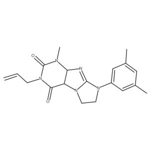 6-(3,5-Dimethylphenyl)-4-methyl-2-prop-2-enyl-4a,7,8,9a-tetrahydropurino[7,8-a]imidazole-1,3-dione结构式