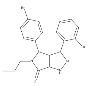 4-(4-Bromophenyl)-3-(2-hydroxyphenyl)-5-propyl-1,2,3,3a,4,6a-hexahydropyrrolo[3,4-c]pyrazol-6-one Structure